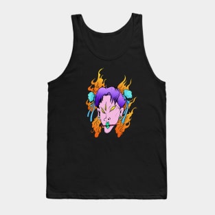 Dope asian dope boy cartoon illustration Tank Top